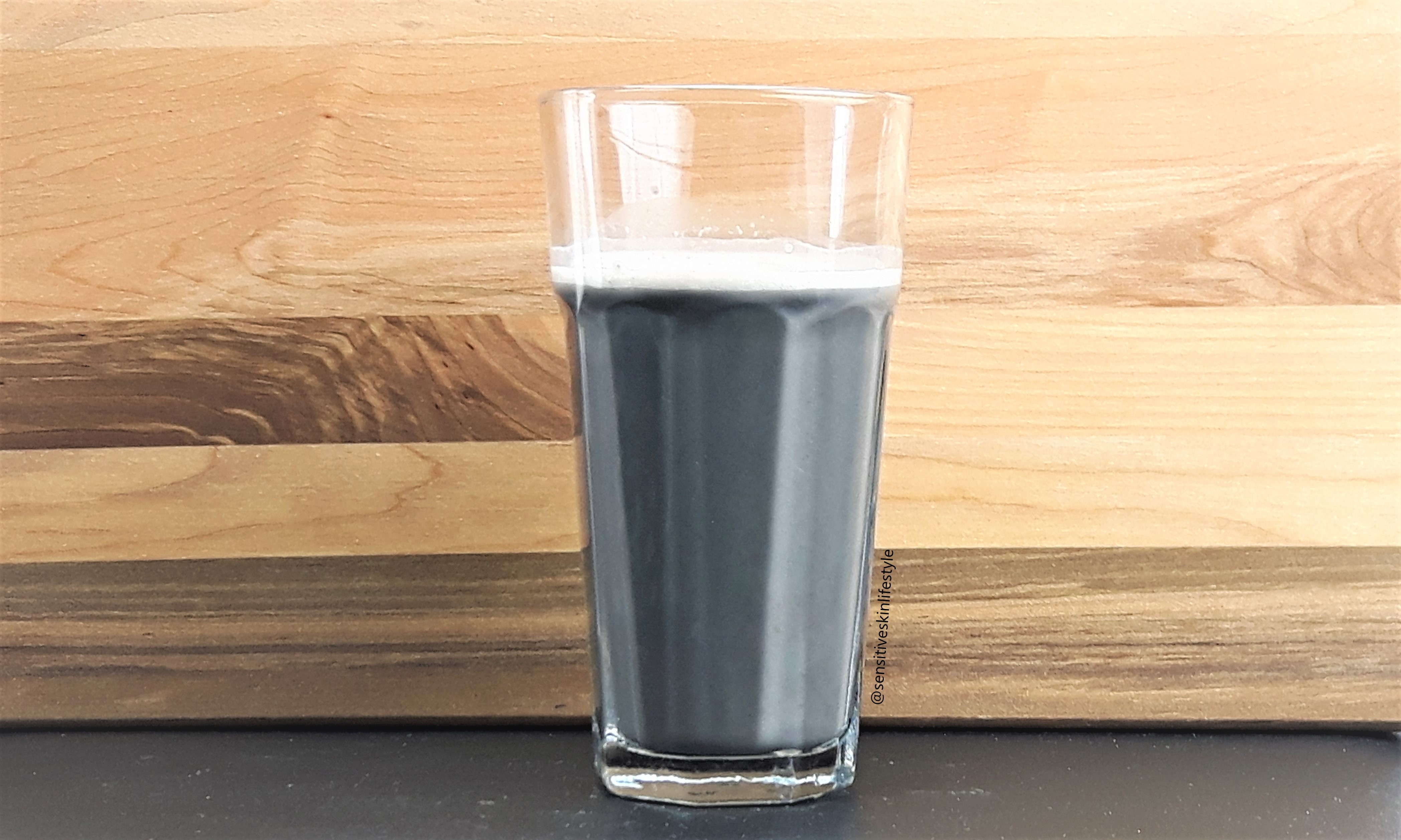 Photo of a glass of Roasted Black Sesame Mylk made by Catherine using this recipe