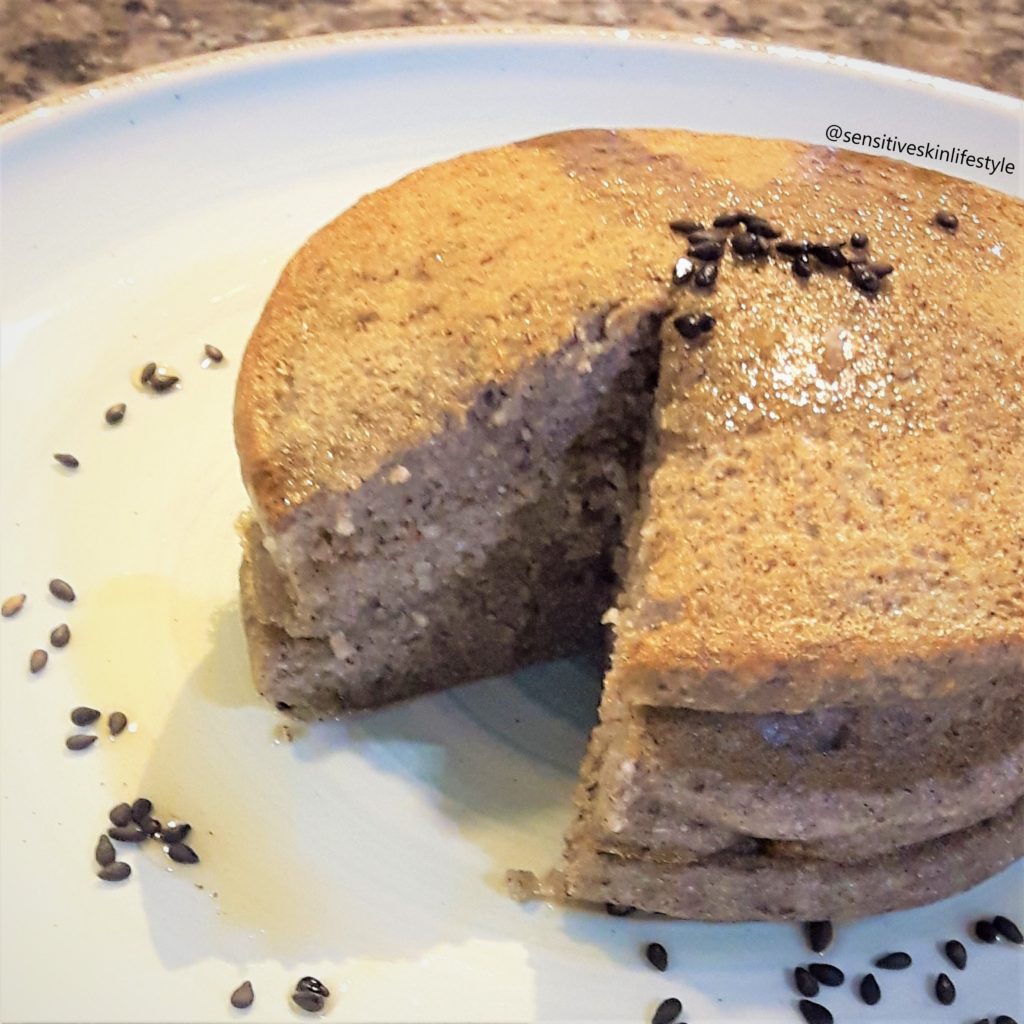 Cross Section View of Catherine's Black Sesame Buckwheat Pancakes