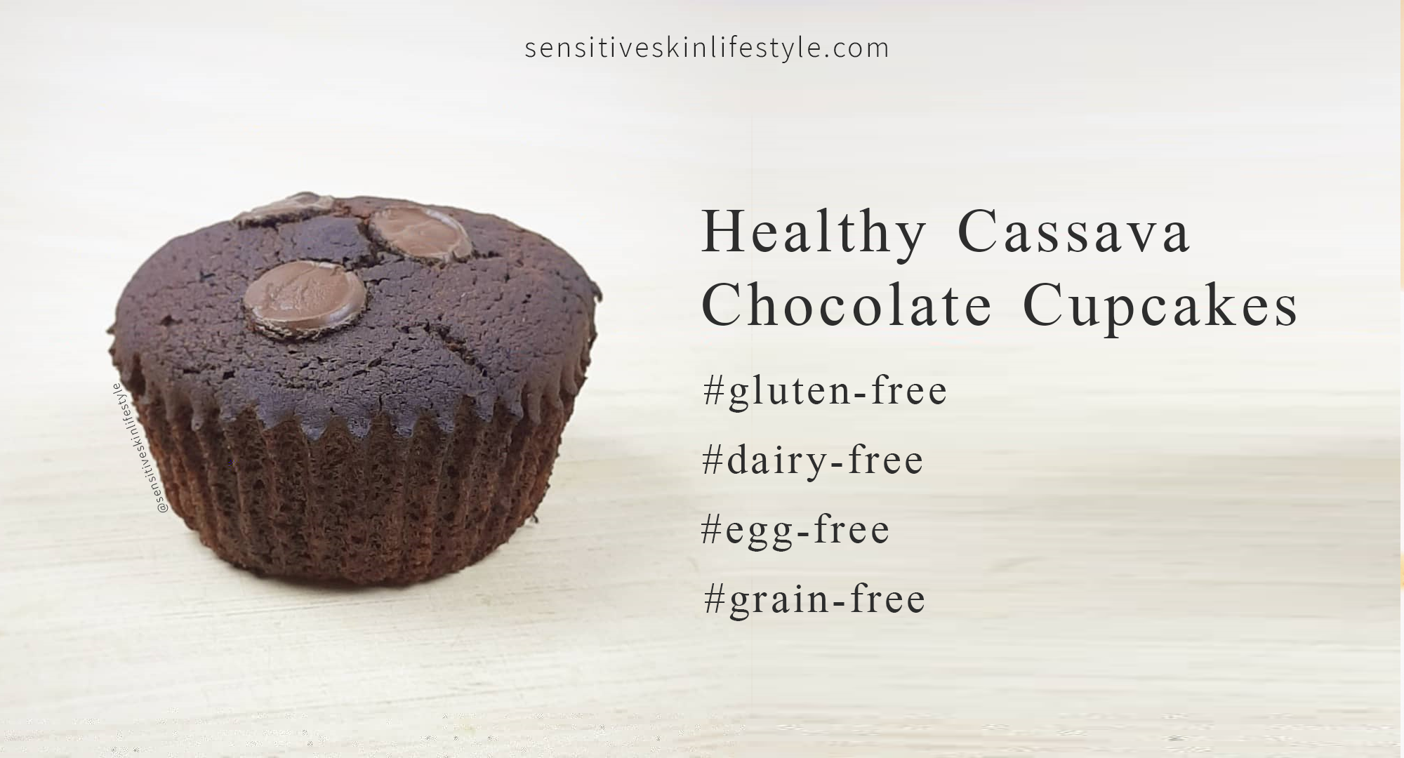 Gluten Free, Nut Free, Dairy Free, Egg Free, Cassava Flour Chocolate Cupcake Recipe