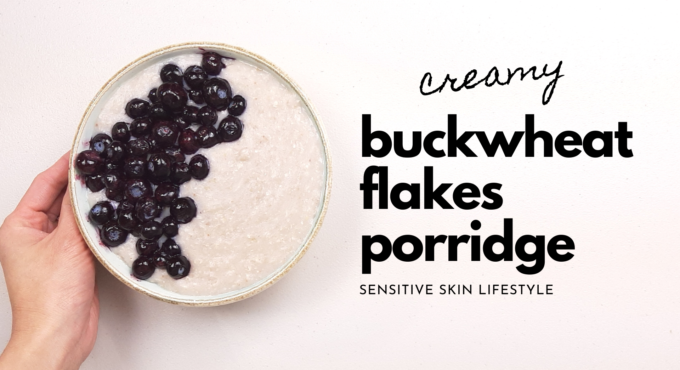 toasted buckwheat flakes porridge gluten-free and vegan