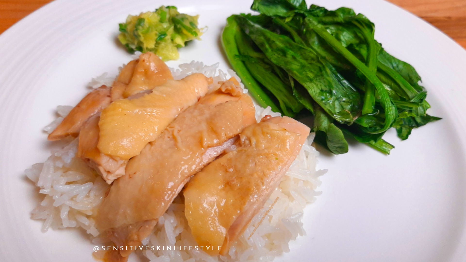 My easy hainanese chicken rice ready to serve!