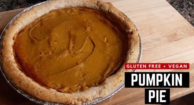 Photo of the gluten free vegan pumpkin pie I baked