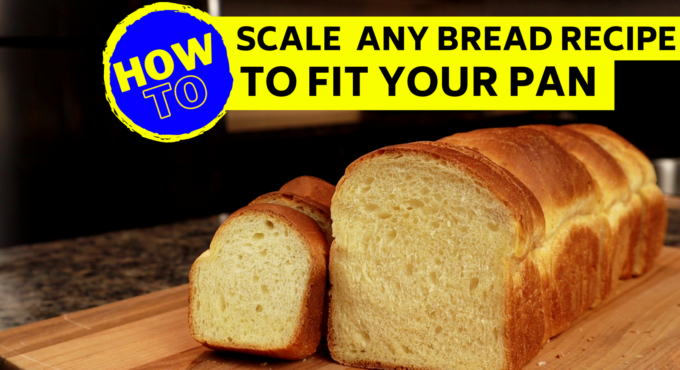 Photo that shows the same bread recipe baked in two drastically different sizes